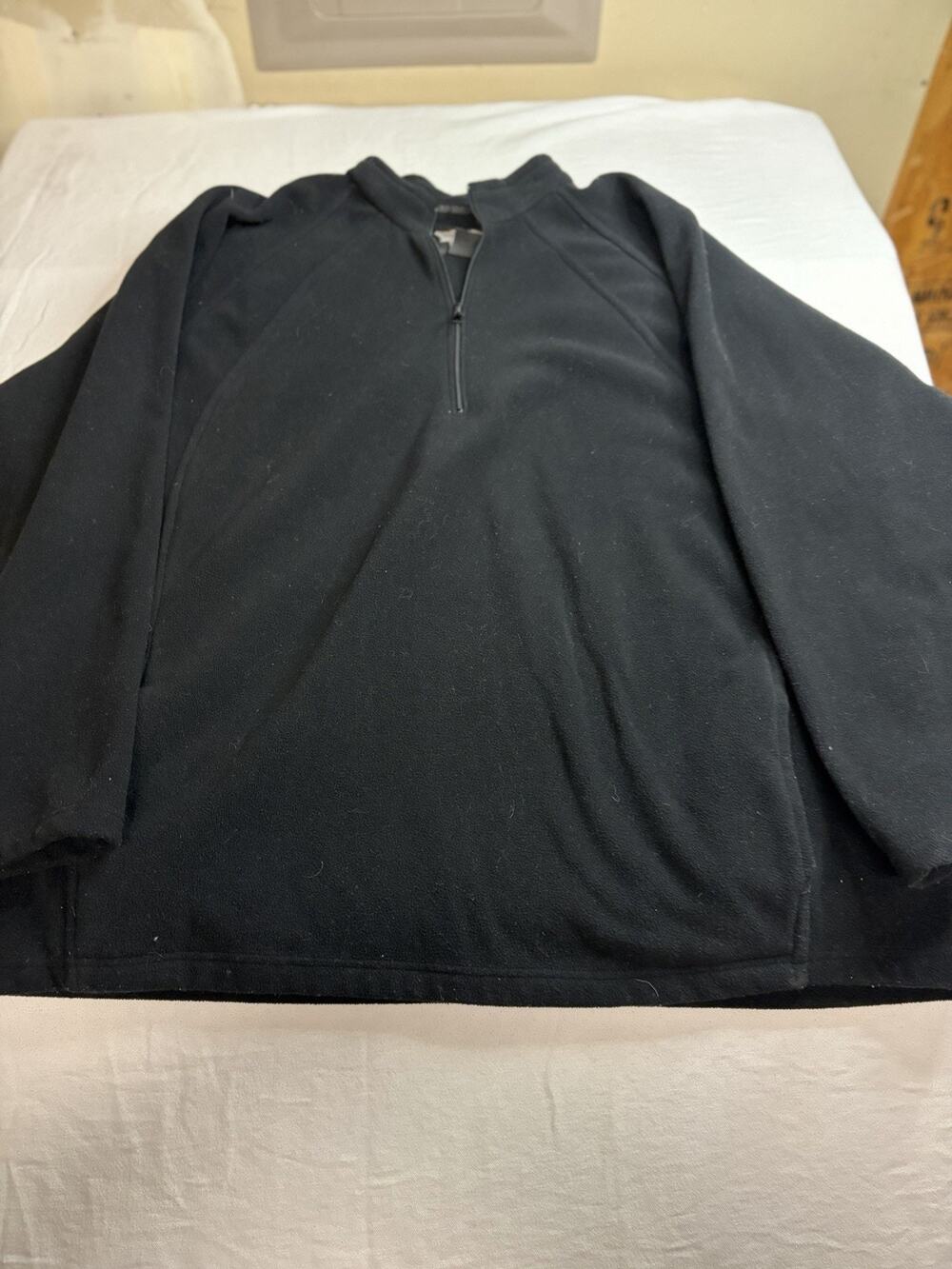 VTG Harley-Davidson Fleece Pullover Men’s 2XL Black 1/4 Zip Biker Motorcycle